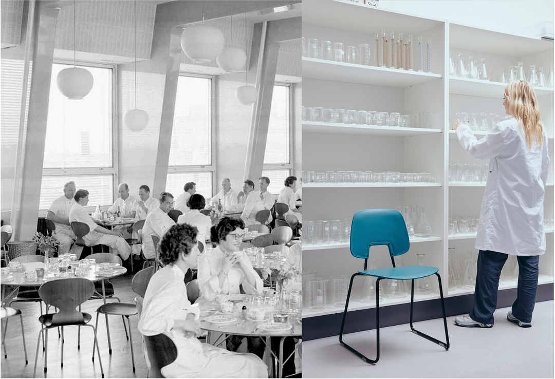 Engagement voor duurzaamheid: voorbeeld van de overgang van de 3101-leerstoel van Arne Jacobsen naar de RUM-leerstoel